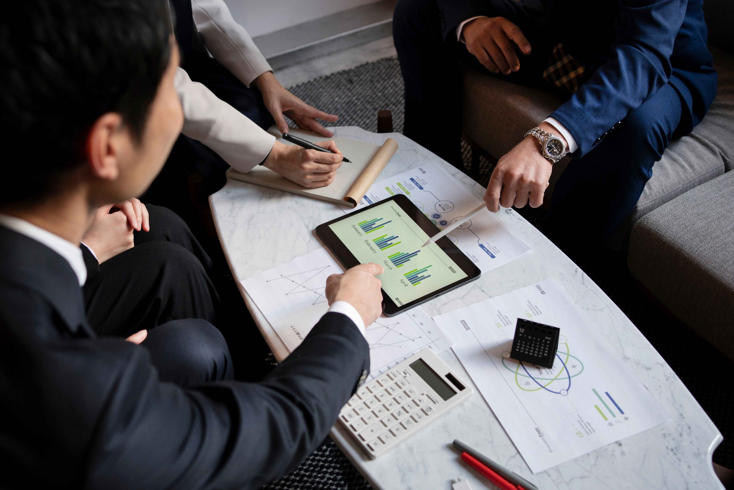 Business team planning an ISO certification timeline